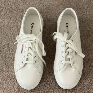 Superga Platform White Sneakers